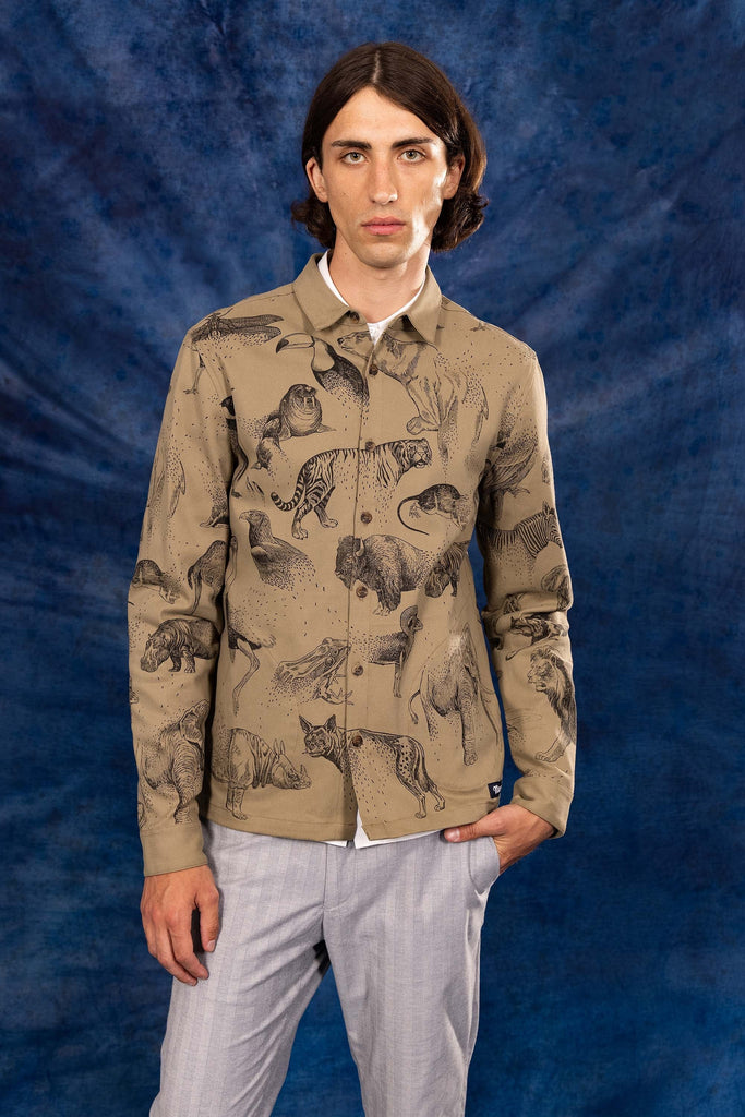 Surchemise Fontanero Desaparicion Beige chemises pour hommes adaptées à la vie de tous les jours