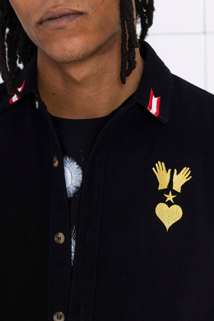 Surchemise Fontanero Noir chemise homme aux lignes délicates, élégance assurée