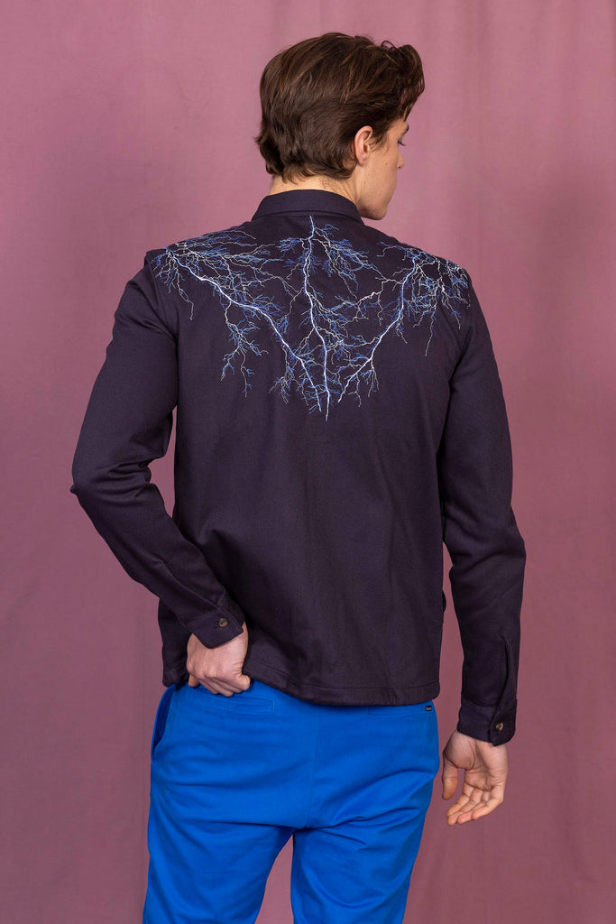 Surchemise Fontanero Rayo Bleu Marine chemises pour hommes adaptées à la vie de tous les jours