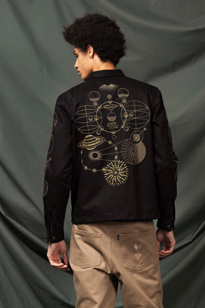 Surchemise Fontanero Rotacion Noir chemises pour hommes adaptées à la vie de tous les jours
