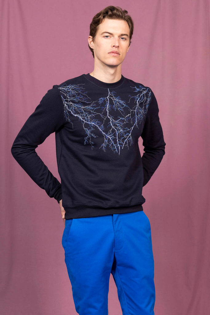 Sweatshirt Macarron Rayo Bleu Marine douceur et qualité des sweatshirts homme Misericordia