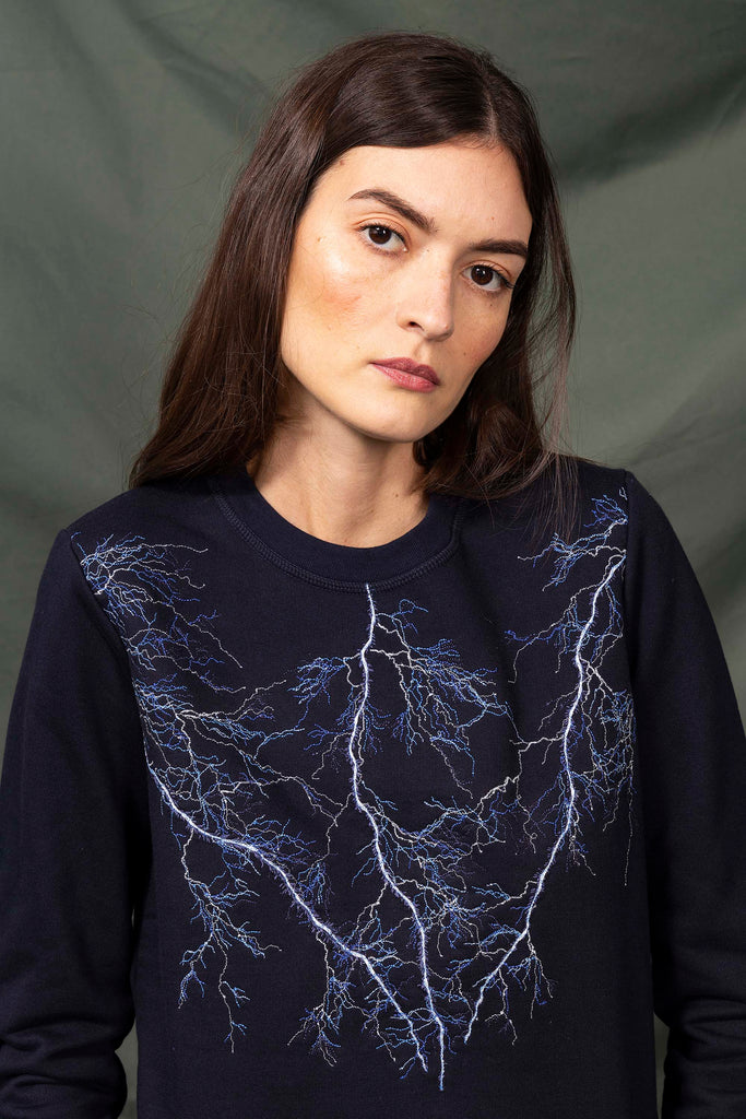 Sweatshirt Macarron Rayo Bleu Marine des sweatshirts femmes basiques épurés