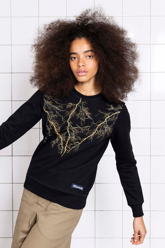 Sweatshirt Macarron Rayo Noir des sweatshirts femmes basiques épurés