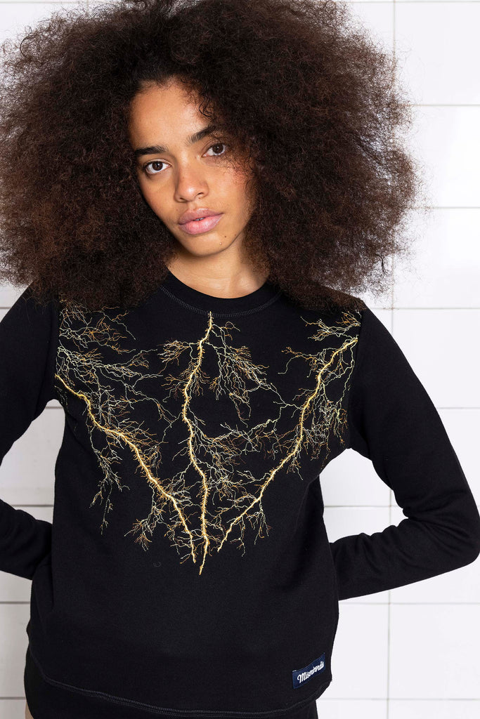 Sweatshirt Macarron Rayo Noir des sweatshirts femmes basiques épurés