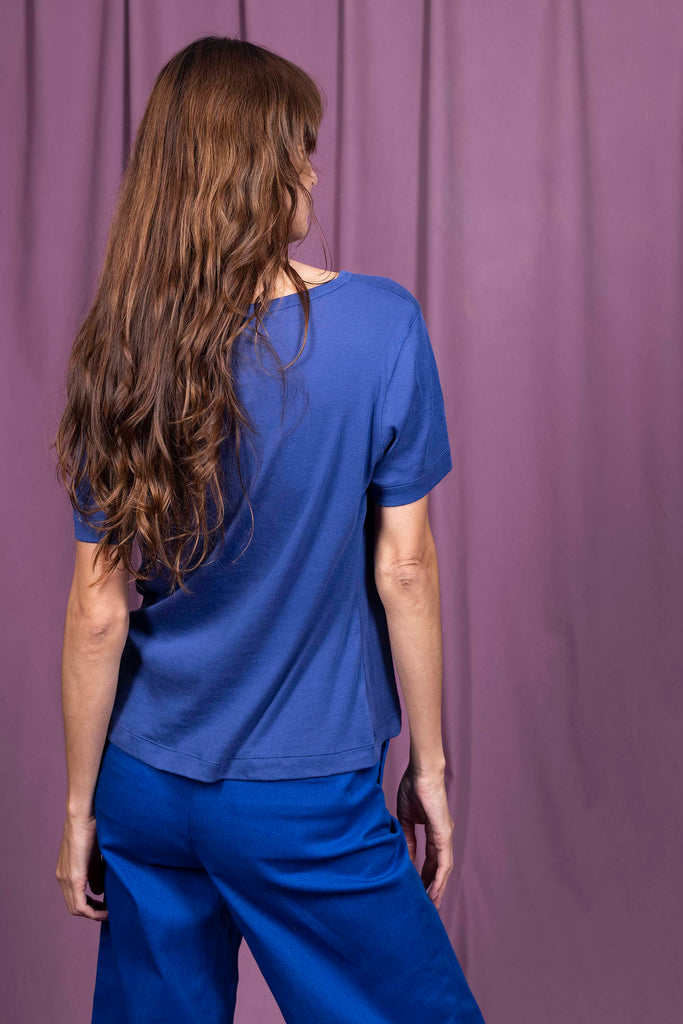 T-Shirt Aneth Bleu denim sportive, rockeuse ou résolument bohème, les t-shirts Misericordia sont pour tous les goûts