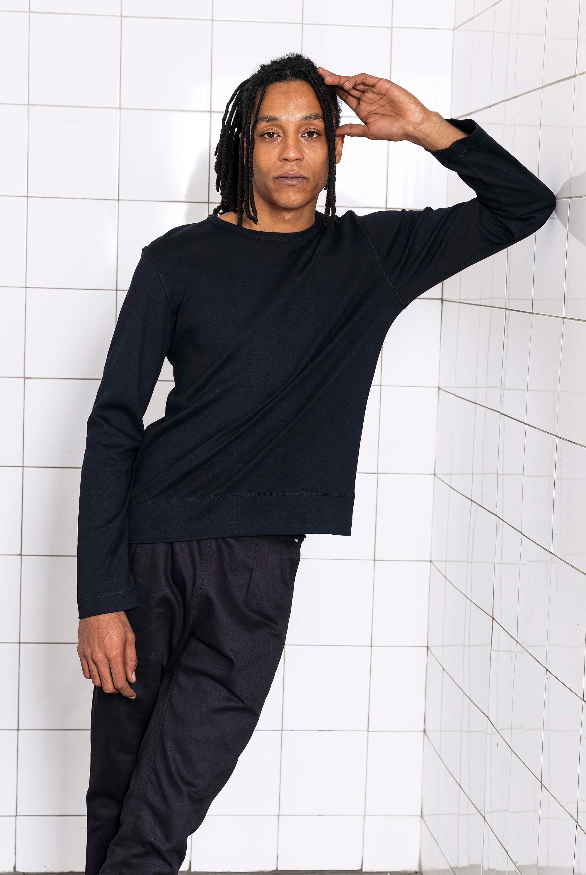 T-Shirt Gerardo Noir ligne structurée, tendance sporty, miser sur le confort