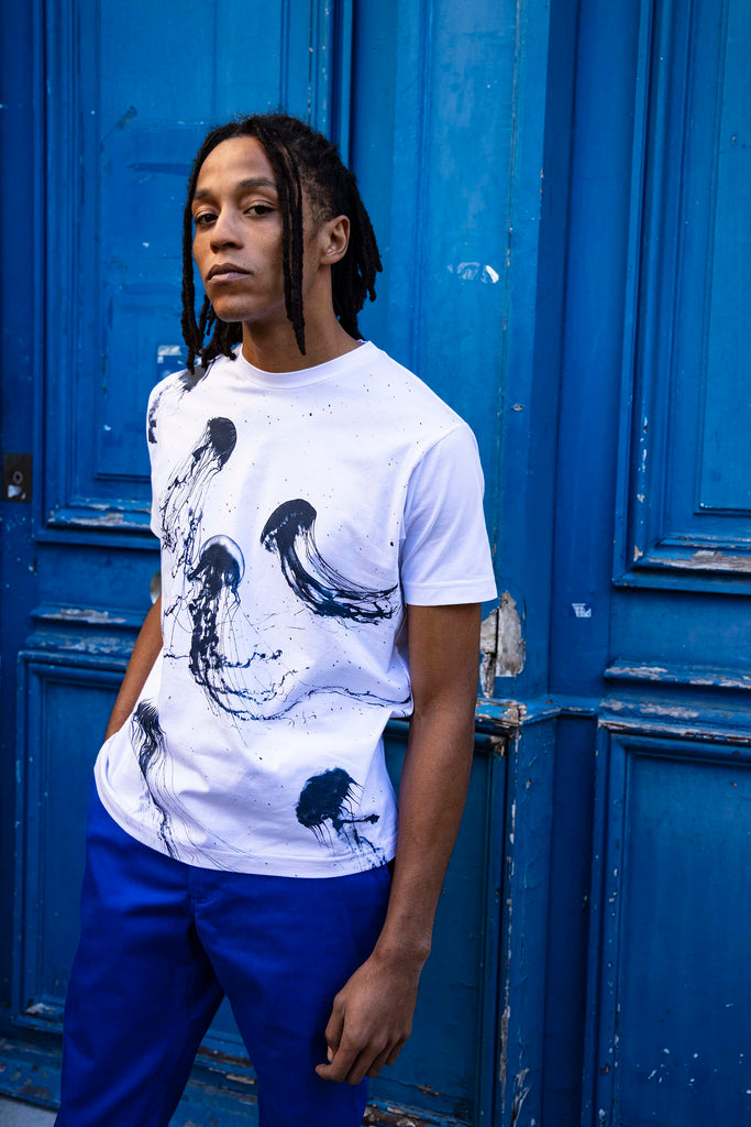 T-Shirt Mario Medusas Blanc jouer la carte de l'originalité avec les t-shirts à message Misericordia
