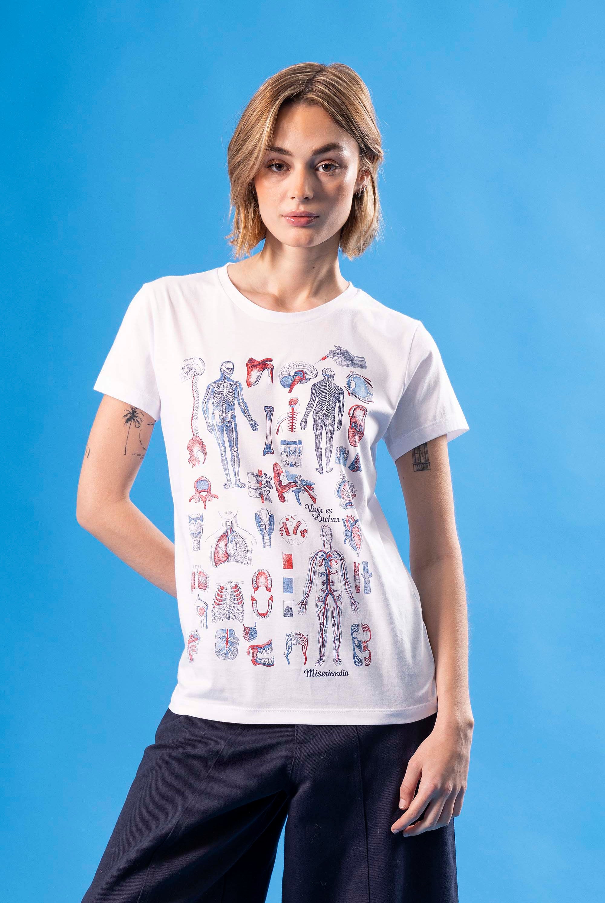 T-Shirt Medallon Vacuna Blanc t-shirts à message, des gros logos et des couleurs vitaminées