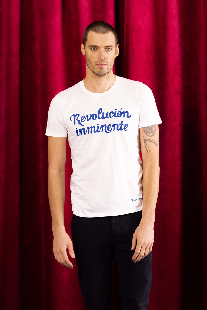 T-Shirt Querido Revolucion Inminente Blanc t-shirts pour homme simples, polyvalents pour toutes les occasions