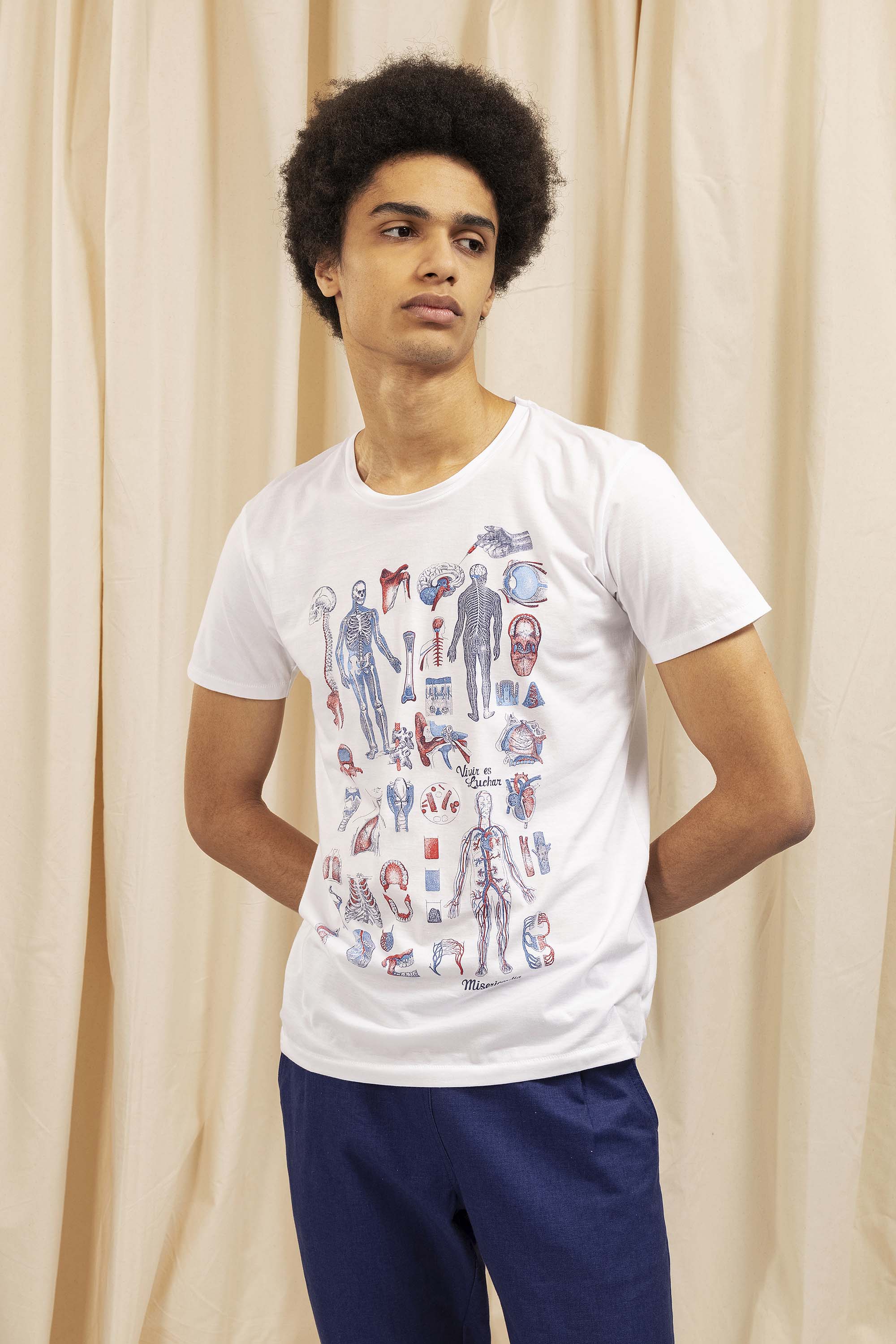 T-Shirt Querido Vacuna Blanc modèles à logo et coupes actuelles, les t-shirts Misericordia pour homme à découvrir