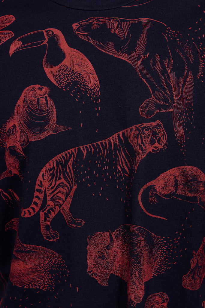 Tee-Shirt Mario Espiritu Desaparición Bleu Marine t-shirts manches courtes, 100% coton naturel, toucher agréable