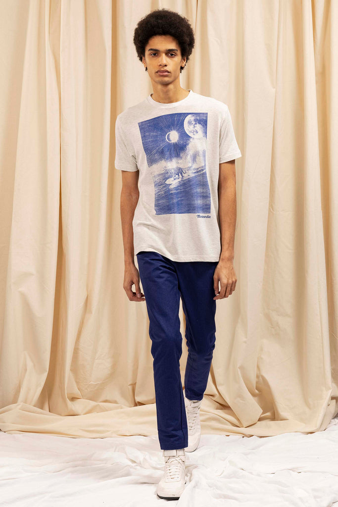 Tee-Shirt Mario Tigre Piqué Gris jouer la carte de l'originalité avec les t-shirts à message Misericordia