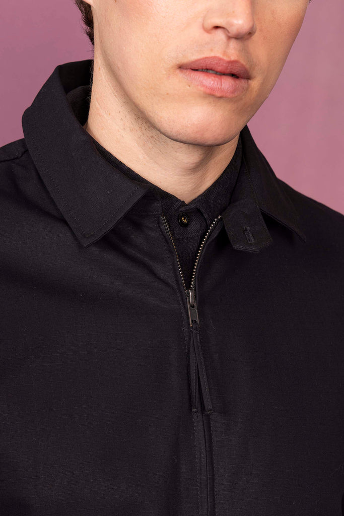 Veste Mendoza Noir manteau homme pour un look moderne et pratique