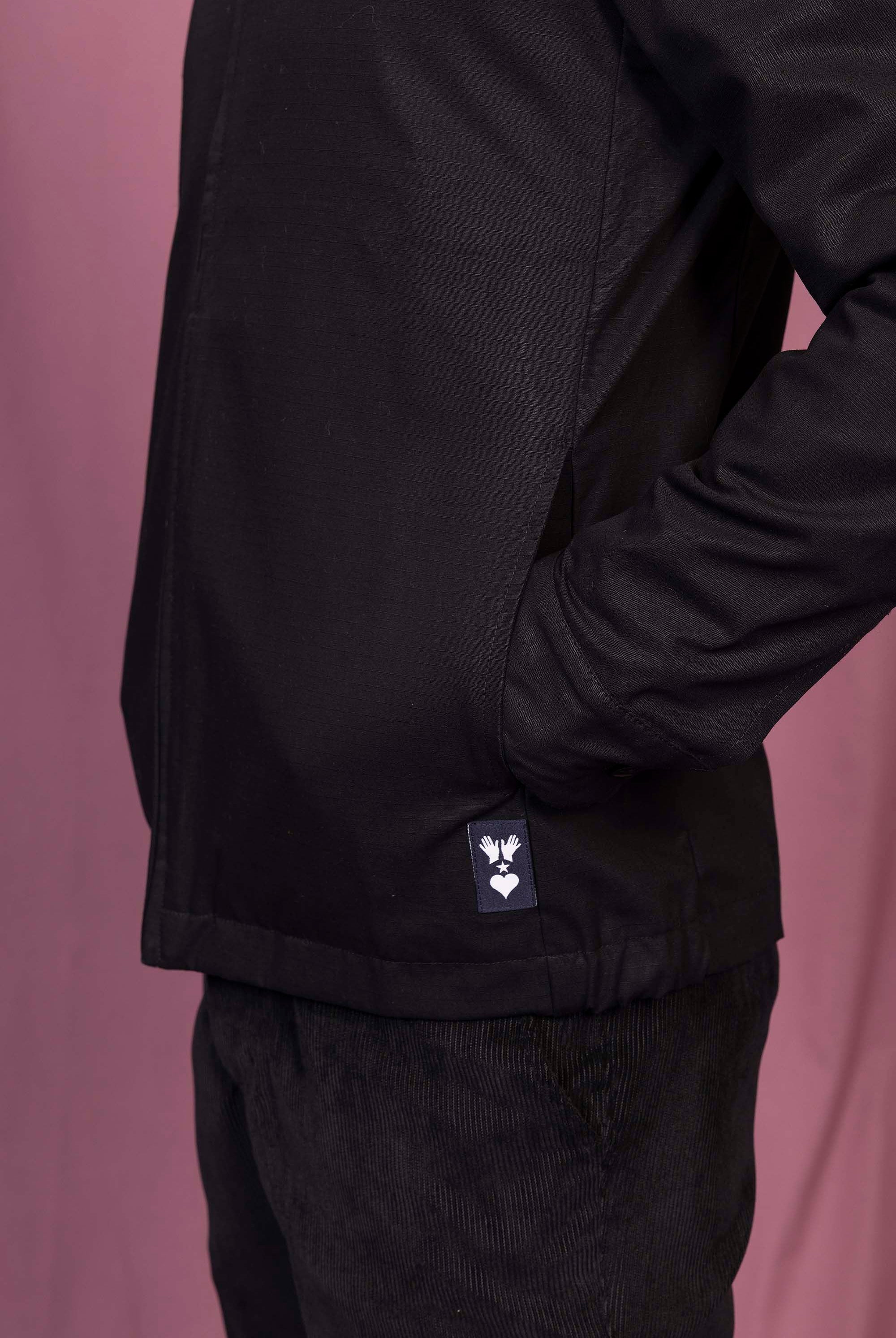 Veste Mendoza Noir veste d'hiver alliant confort et coupe moderne et aux détails originaux