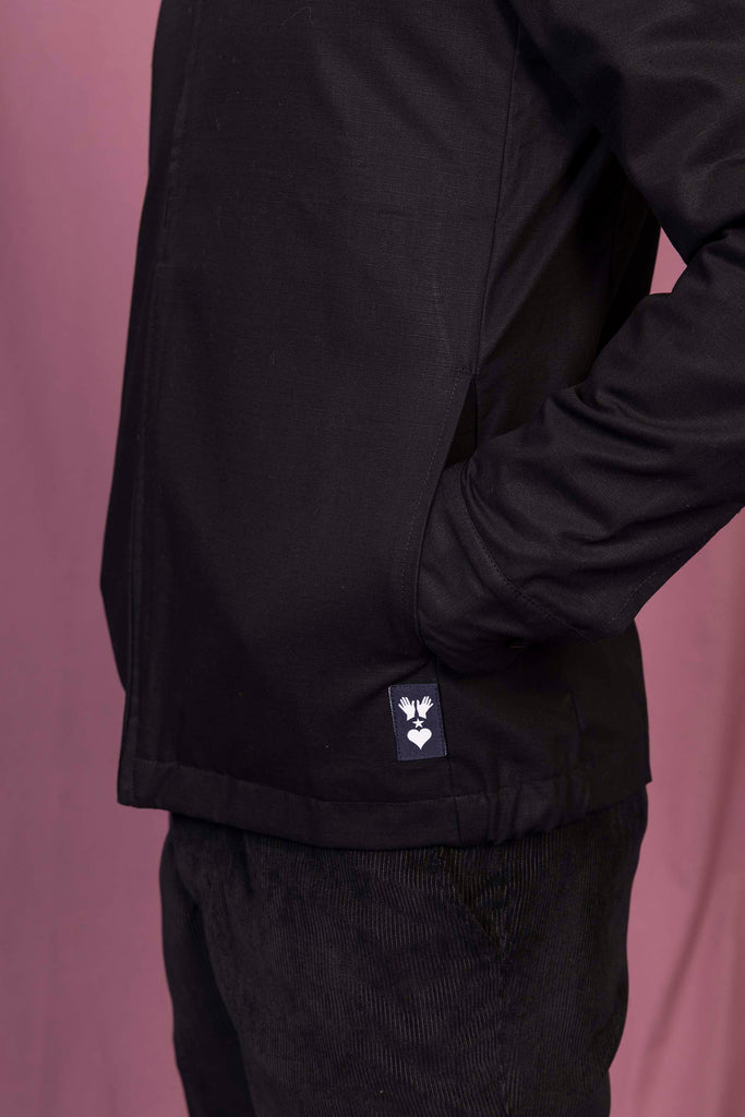 Veste Mendoza Noir veste d'hiver alliant confort et coupe moderne et aux détails originaux