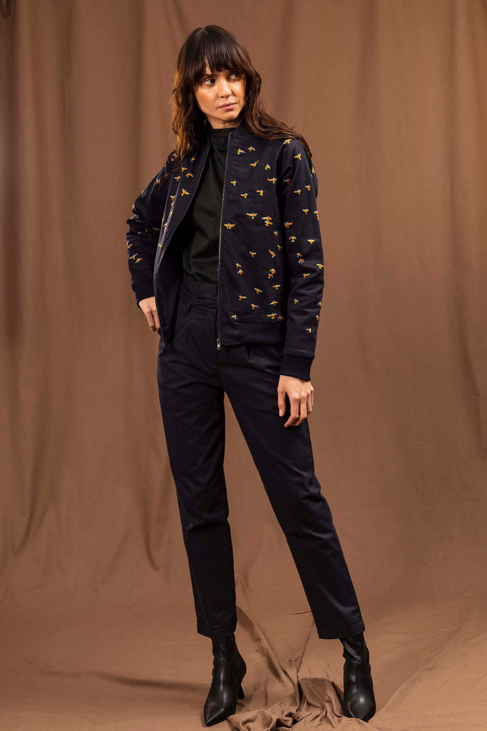 Veste Revelacion Vuelo Bleu Marine habiller une tenue, tendance classique, inspiration androgyne