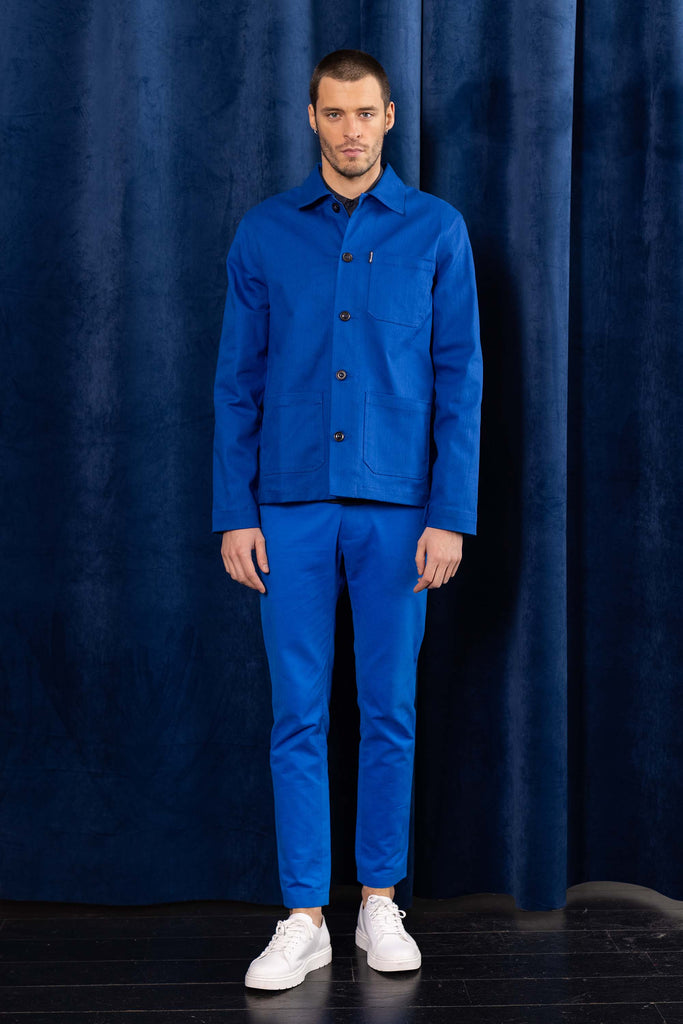 Veste de Travail Cristobal Bleu outerwear résistant et authentique avec une finition impeccable