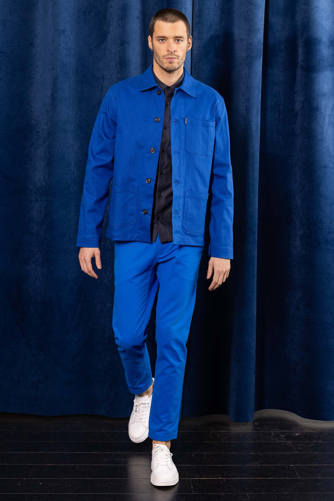 Veste de Travail Cristobal Bleu look moderne et viril avec un vaste panel de coupes et de couleurs
