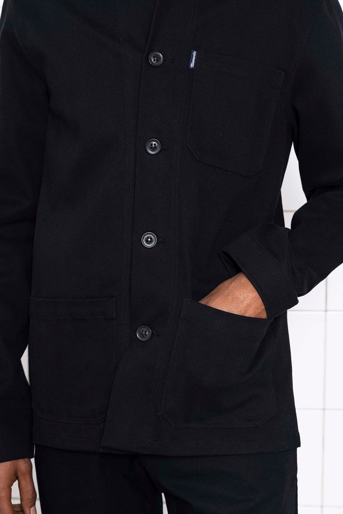 Veste de Travail Cristobal Noir veste d'hiver alliant confort et coupe moderne et aux détails originaux