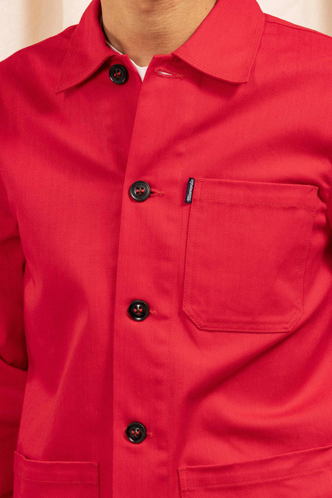 Veste de Travail Cristobal Rouge manteau homme pour un look moderne et pratique