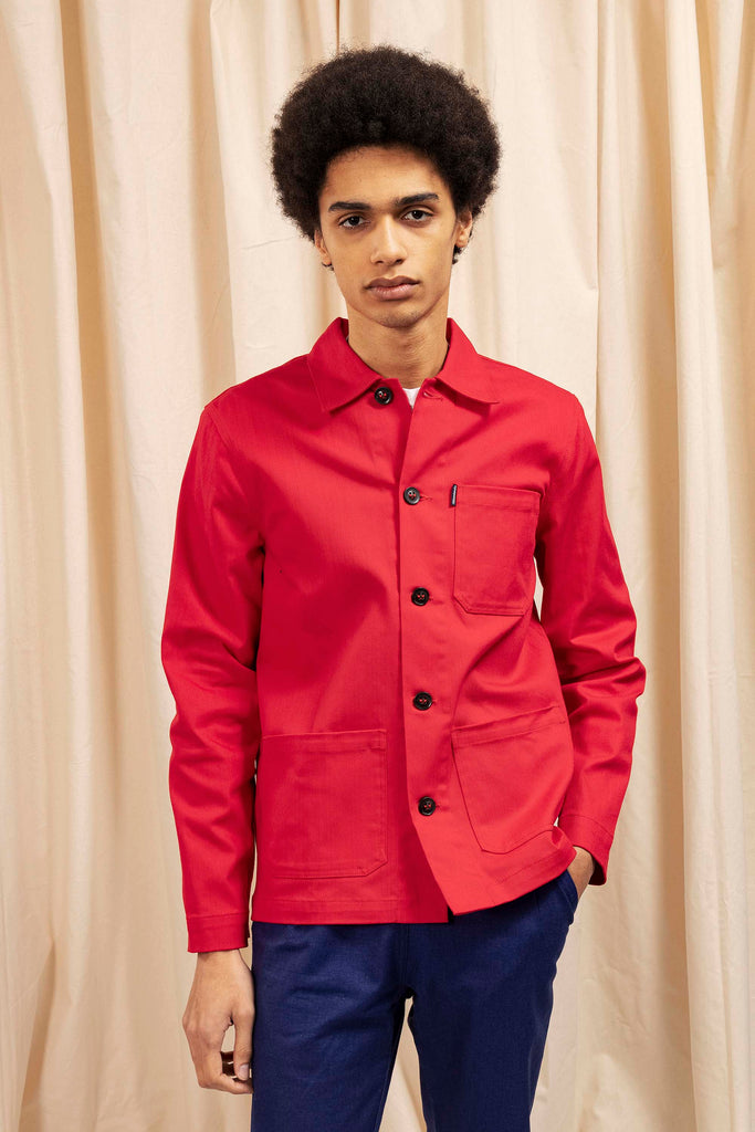 Veste de Travail Cristobal Rouge des vestes dynamiques et branchées aux finitions élaborées