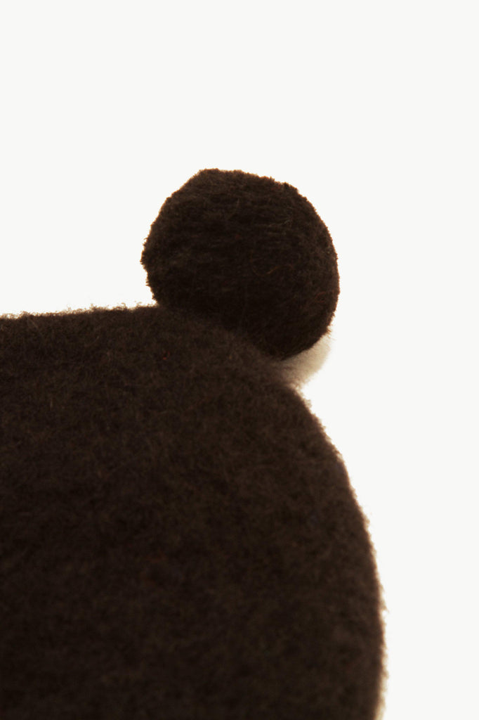Bonnet Lija Pompon ultra doux tricoté noir en alpaga misericordia bonnet chaud et doux à porter en laine Baby Alpaga du Pérou pour Homme et Femme